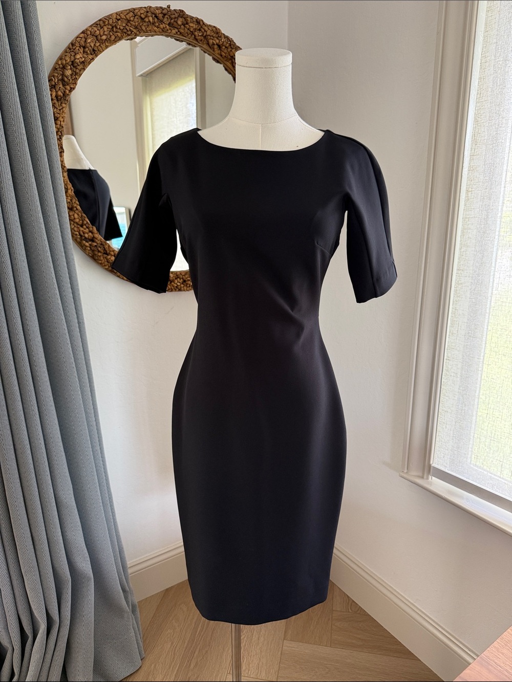 Ann Taylor Black Midi Sheath Dress